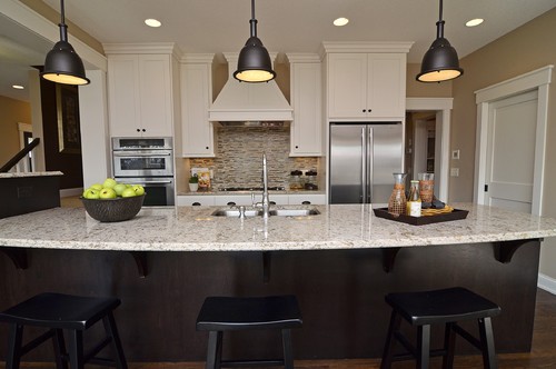 Cambria Windermere with Two Tone Cabinets and Stainless Steel Appliances